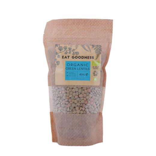 Eat Goodness Organic Green Lentils - 6 X 450GR