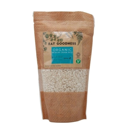 Eat Goodness Organic Medium Grain Rice - 6 X 500GR