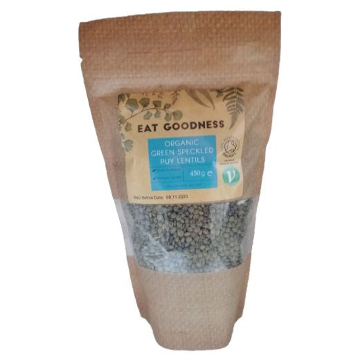 Eat Goodness Organic Green Speckled Puy Lentils - 6 X 450GR