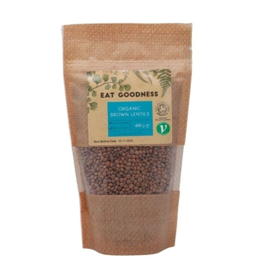 Eat Goodness Organic Brown Lentil - 6 X 400GR