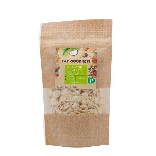 Eat Goodness Organic Almond Flakes - 12 X 90GR