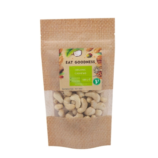 Eat Goodness Organic Cashew Nuts - 12 X 100GR