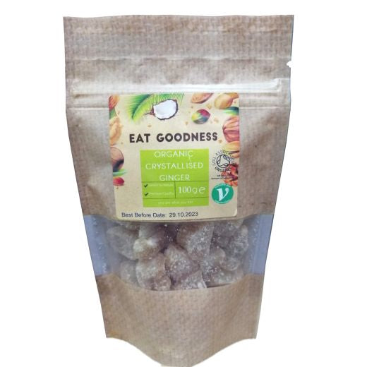 Eat Goodness Organic Crystallised Ginger - 12 X 100GR