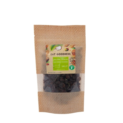 Eat Goodness Organic Turkish Sultana Raisins - 12 X 100GR