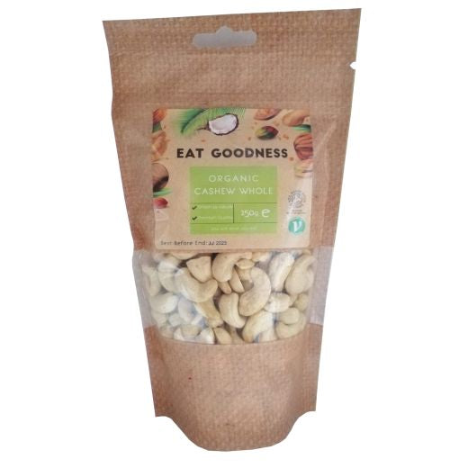 Eat Goodness Organic Cashews - 6 X 250GR