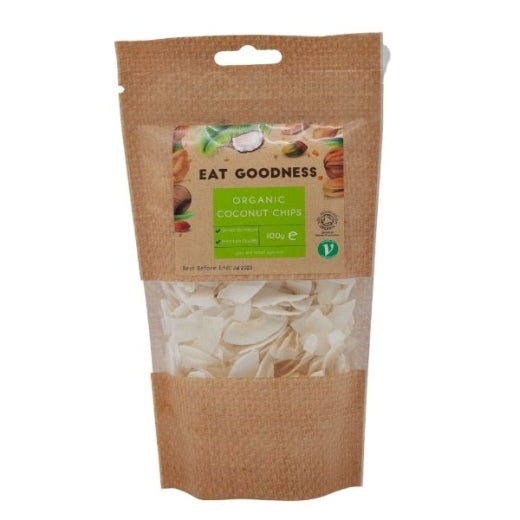 Eat Goodness Organic Coconut Chips - 6 X 100GR