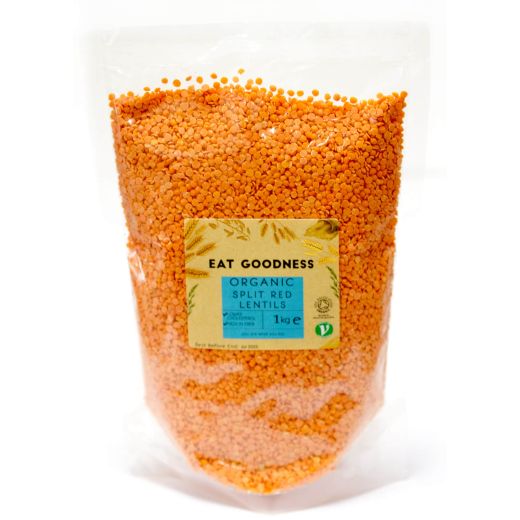 Eat Goodness Organic Red Lentil Split - 10 X 1KG