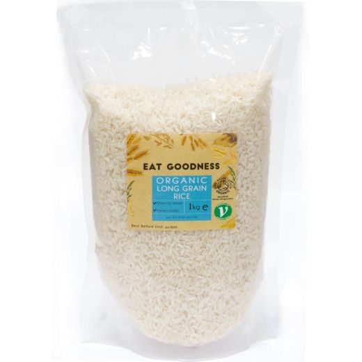 Eat Goodness Organic Long Grain Rice - 10 X 1KG