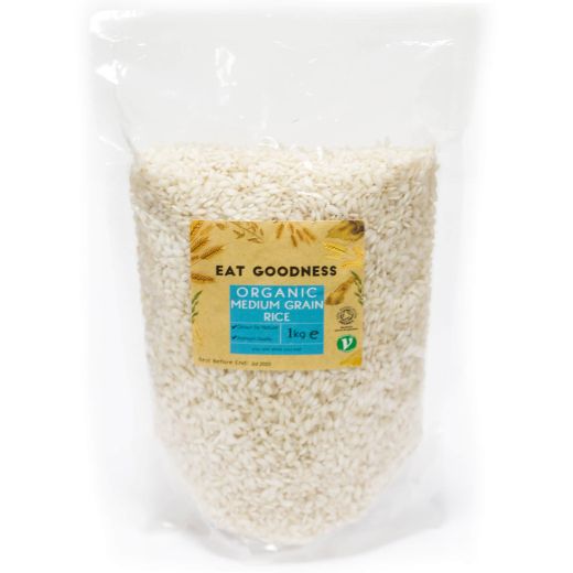 Eat Goodness Organic Medium Grain Rice -10 X 1KG