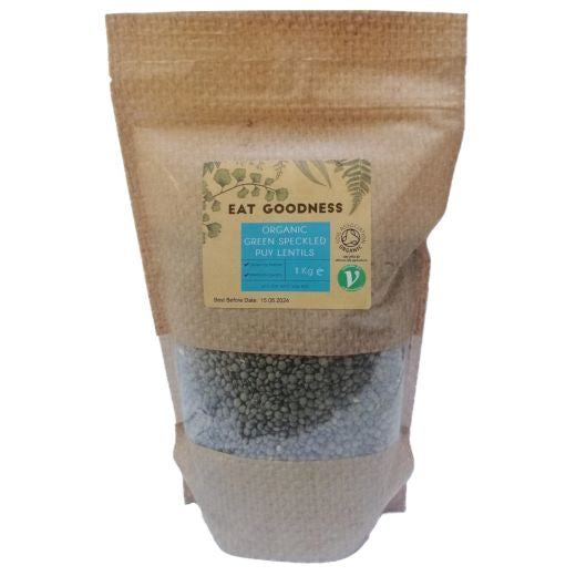 Eat Goodness Organic Green Speckled Puy Lentils - 10 X 1KG