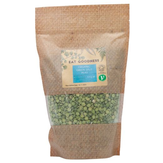 Eat Goodness Organic Green Peas Split - 10 X 1KG