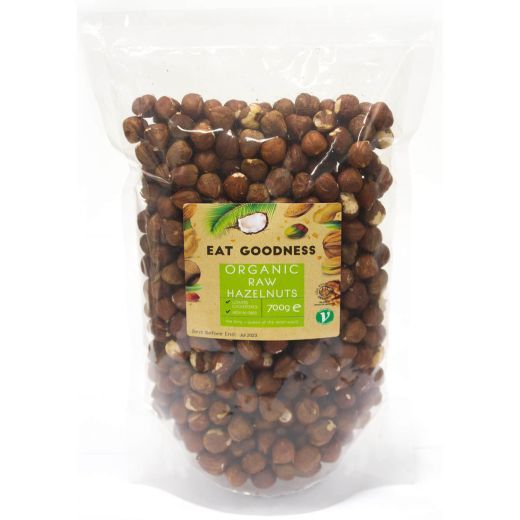 Eat Goodness Organic Raw Hazelnuts - 10 X 700GR