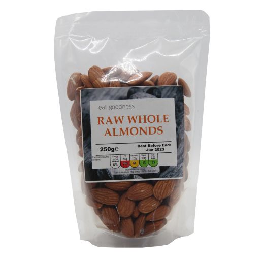 Eat Goodness Almonds Whole Raw - 6 X 250GR