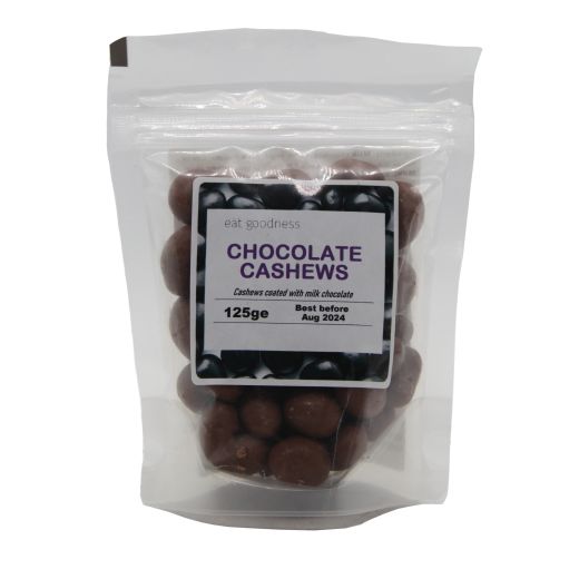 Eat Goodness Milk Chocolate Cashews - 12 X 125GR