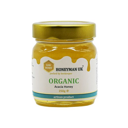 Honeyman Organic Acacia Honey - 6 x 250Gr