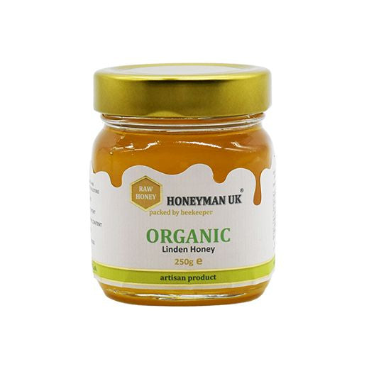 Honeyman Organic Linden Honey - 6 x 250Gr