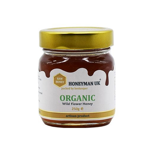 Honeyman Organic Wild Flower Honey- 6 x 250Gr