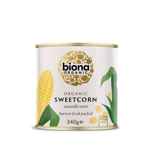 Biona Organic Sweetcorn Organic No Added Sugar - 6 x 340Gr