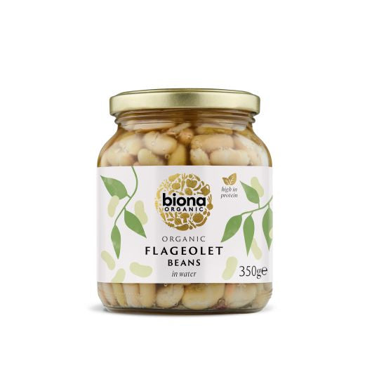 Biona Organic Flageolet Beans In Glass Jar - 6 x 340Gr