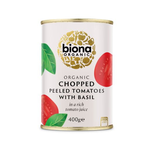 Biona Organic Chopped Tomatoes With Basil - 12 x 400Gr