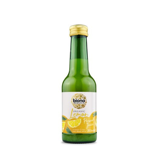 Biona Organic Lemon Juice Not From Concentrate - 6 x 200Gr