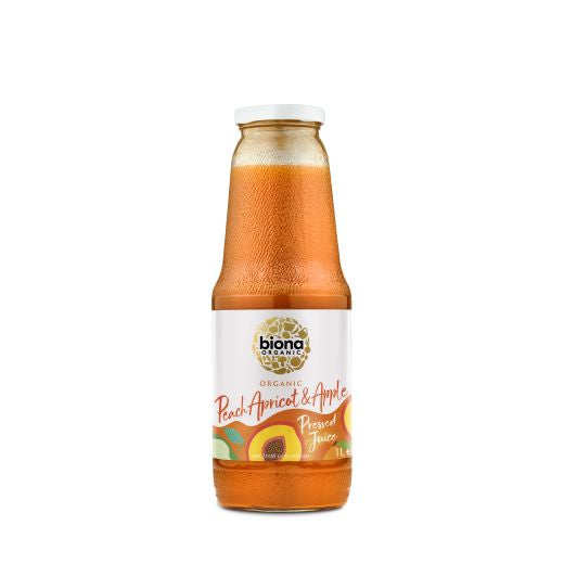 Biona Organic Peach Apricot & Apple Juice - 6 x 1Lt