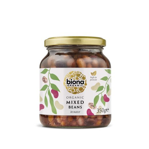 Biona Organic Mixed Beans -In Glass Jars - 6 x 350Gr