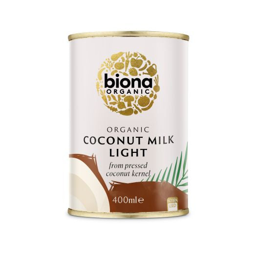 Biona Organic Coconut Milk Light 9% Fat - 6 x 400Ml