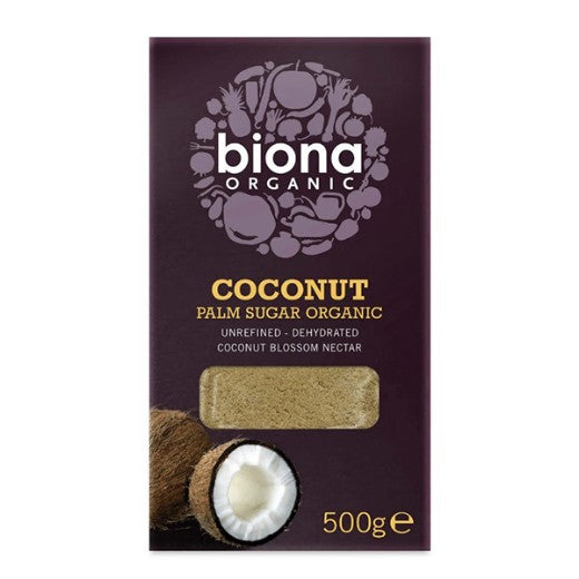 Biona Organic Coconut Palm Sugar Unrefined - 5 x 500Gr