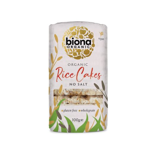 Biona Organic Rice Cakes No Salt - 12 x 100Gr