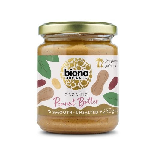 Biona Organic Smooth Peanut Butter - 6 x 250Gr