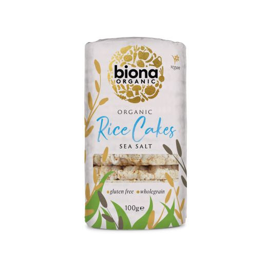 Biona Organic Rice Cakes With Salt WholeGrain - 12 x 100Gr