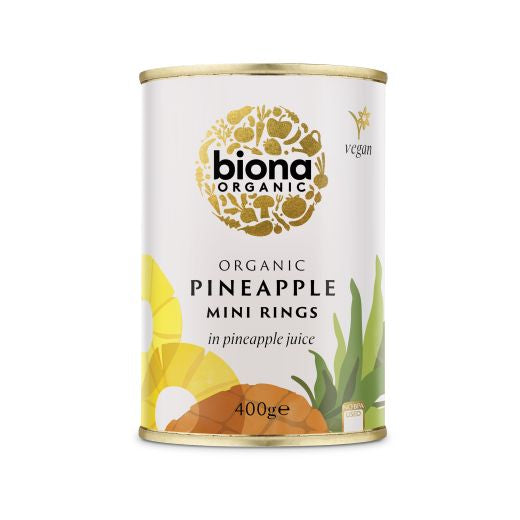 Biona Organic Pineapple Mini-Rings- 6 x 400Gr