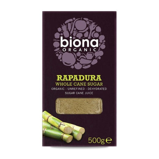 Biona Organic Rapadura/Sucanat WholeGrain Sugar - 5 x 500Gr