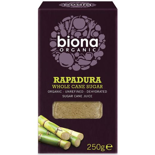 Biona Organic Rapadura/Sucanat Wholecane Sugar - 8 x 250Gr