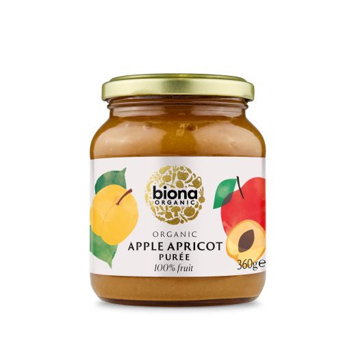 Biona Organic Apple & Apricot Puree - 6 x 360Gr