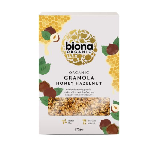 Biona Organic Honey Hazel Granola - 6 x 375Gr