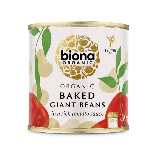 Biona Organic Baked Giant Beans In Tomato Sauce - 6 x 230Gr