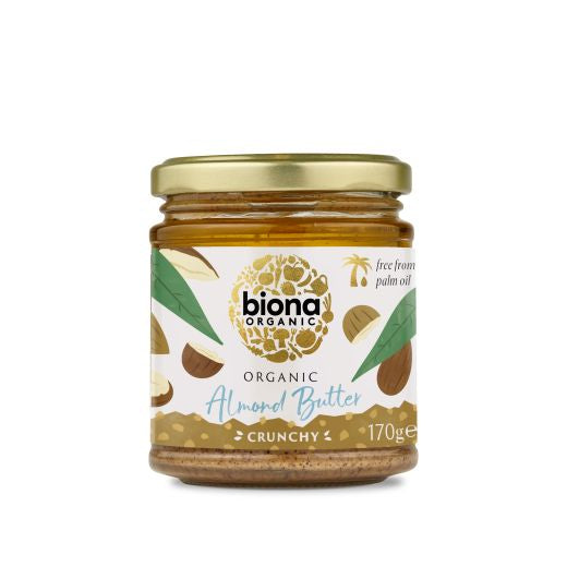 Biona Organic Almond Butter Crunchy - 6 x 170Gr