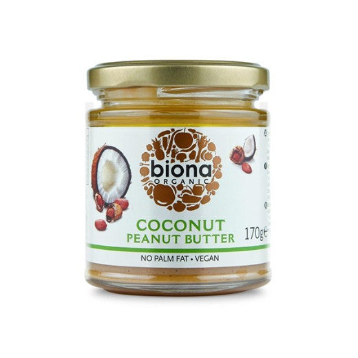 Biona Organic Coconut Peanut Butter - 6 x 170Gr