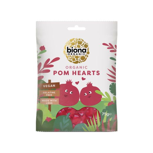 Biona Organic PomeGranate Hearts - 10 x 75Gr