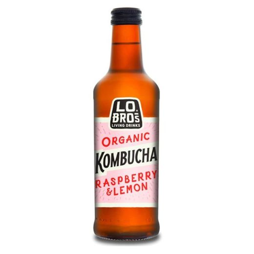 Lo Bros Kombucha - Raspberry & Lemon - 12 x 330Ml