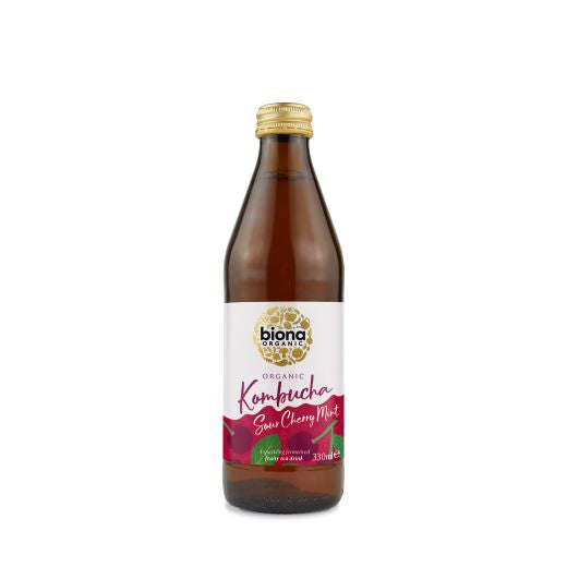 Biona Organic Kombucha Sour Cherry Mint Organic - 6 x 330Ml