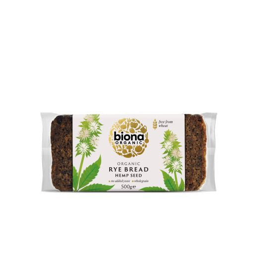 Biona Organic Rye & Hempseed Bread Organic - 7 x 500Gr