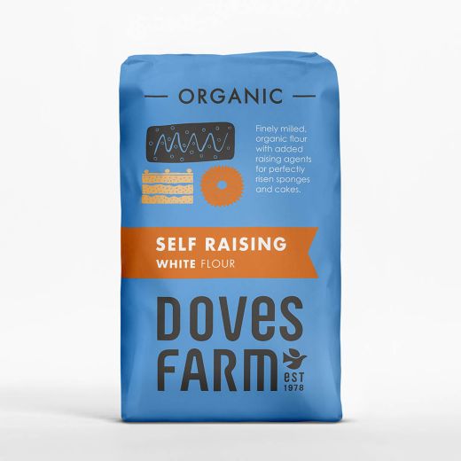 Doves Farm Organic Self Raising White Flour - 5 X 1Kg