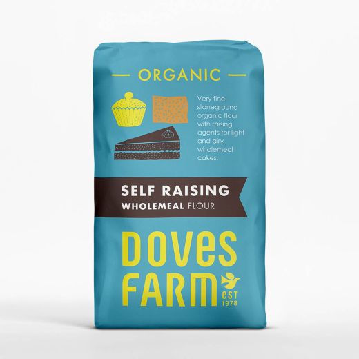 Doves Farm Organic Self Raising Wholemeal Flour - 5 X 1Kg