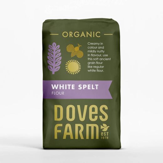 Doves Farm Organic White Spelt Flour - 5 X 1Kg