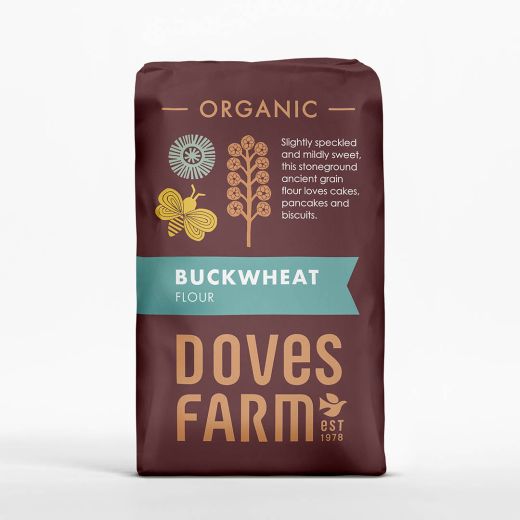 Doves Farm Organic Wholemeal Buckwheat Flour - 5 X 1Kg