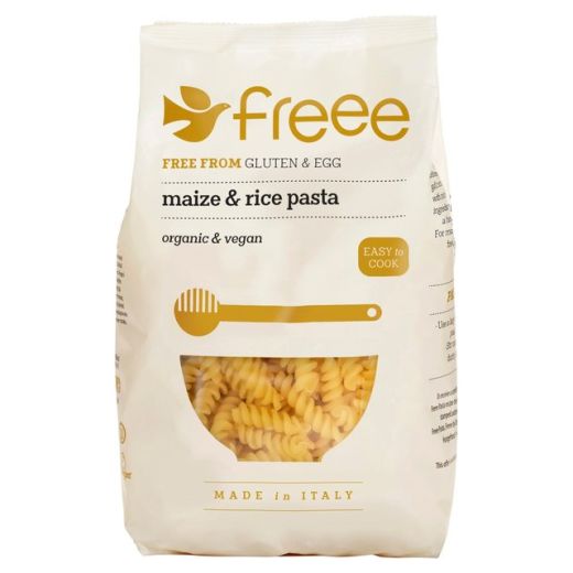 Doves Freee Organic Maize & Rice Fusilli Pasta Gluten Free- 8 X 500Gr