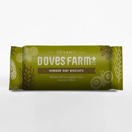 Doves Organic Ginger Oat Biscuits - 12 X 200Gr